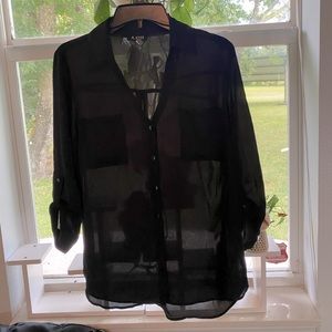 A. Byer black button up blouse!